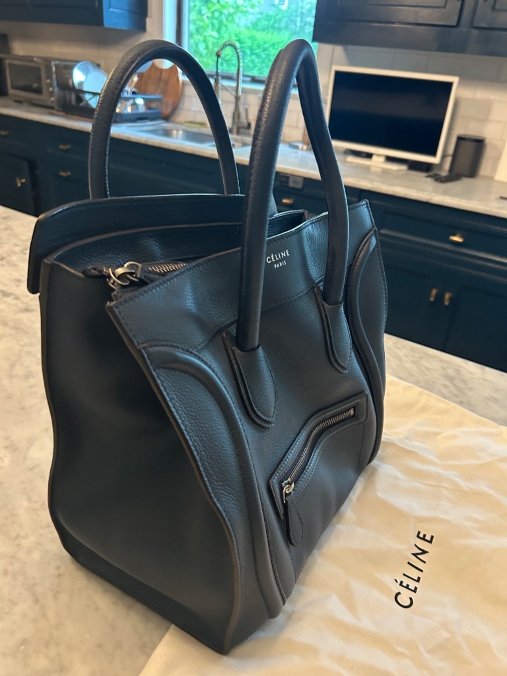 CÉLINE Mini Luggage Tote in Gray, Phoebe Philo Era, Like New, Authentic - Picture 6 of 13